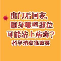 出门后回家，身上哪儿最可能沾染病毒？